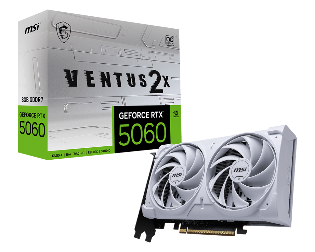 MSI Nvidia RTX 5060 8G VENTUS 2X OC WHITE