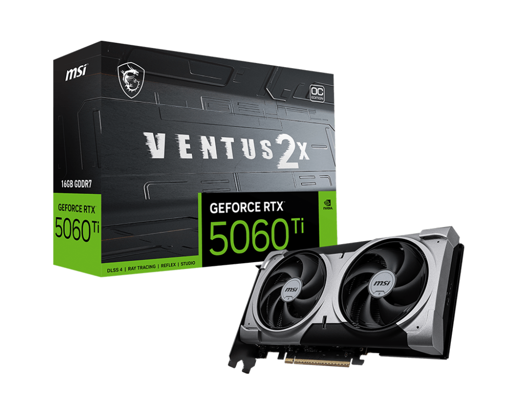 MSI Nvidia RTX 5060 TI 16G VENTUS 2X OC PLUS