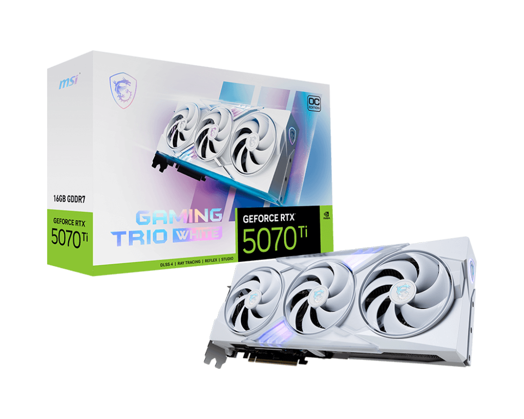 MSI Nvidia RTX 5070 Ti 16G GAMING TRIO OC WHITE