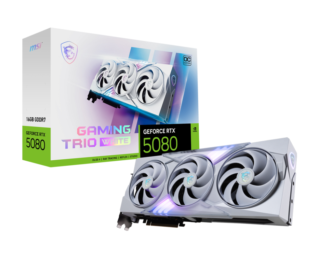 MSI Nvidia RTX 5080 16G GAMING TRIO OC WHITE